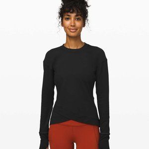 Lululemon Close to Crossing Long Sleeve (Rulu, Black, Size 10)